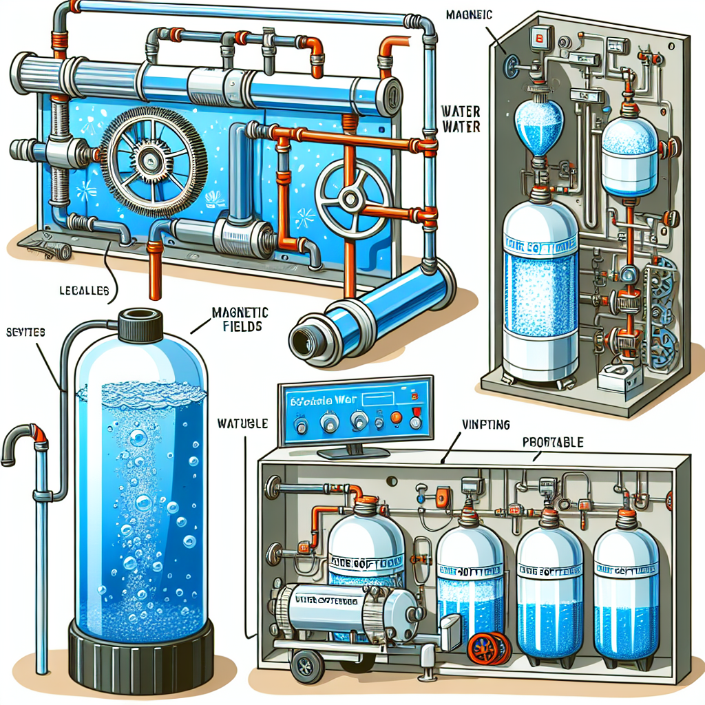 Illustration of water softener system types